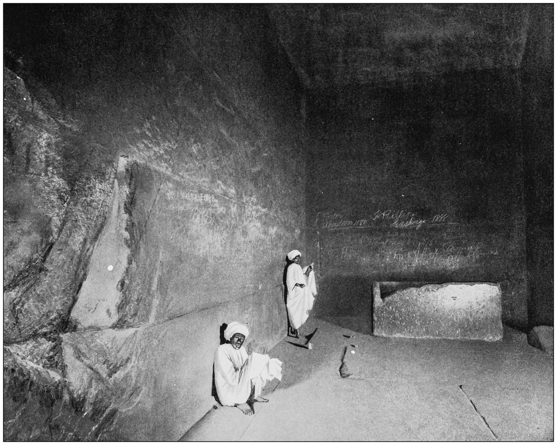 Una de las primeras imágenes en el interior de la pirámide.